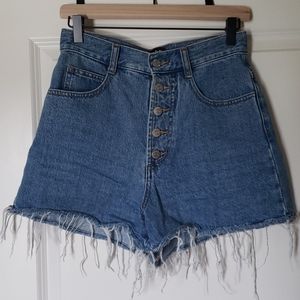 BDG Super high rise frayed shorts